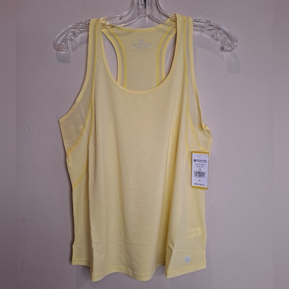 NWT Eleven by Venus Williams Lemon Yellow Kudos Tank Top. Size Medium